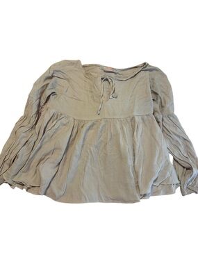 Light Sage Peasant Blouse - Women's Top